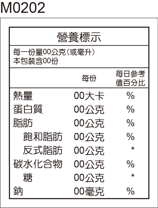 成分標示貼紙